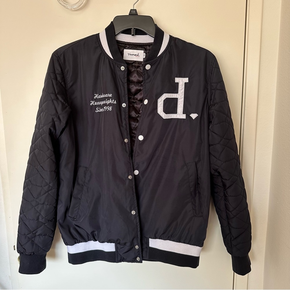 Diamond Supply Co. men’s polo varsity navy and white jacket size medium